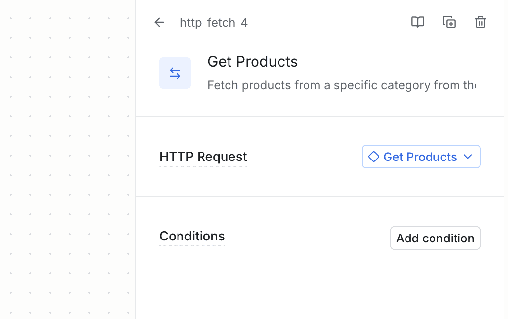 The selected state of a reusable request.